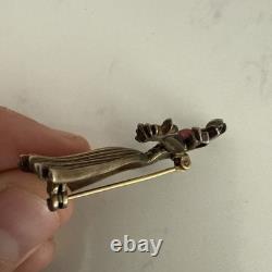 2 Vintage Trifari Alfred Philippe Sterling Nenette & Rintintin Rag Doll Brooches