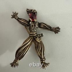 2 Vintage Trifari Alfred Philippe Sterling Nenette & Rintintin Rag Doll Brooches