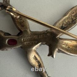 2 Vintage Trifari Alfred Philippe Sterling Nenette & Rintintin Rag Doll Brooches