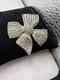 30s 40s Alfred Philippe KTF Trifari Pave Rhinestone Bow Brooch No Missing Stones