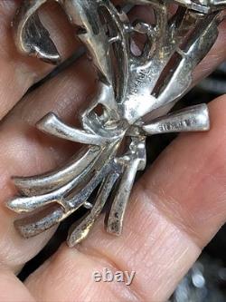 39. Rare TRIFARI ALFRED PHILIPPE Sterling 925 Wheat Ears White Rhinestone Pin