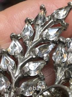 39. Rare TRIFARI ALFRED PHILIPPE Sterling 925 Wheat Ears White Rhinestone Pin