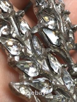 39. Rare TRIFARI ALFRED PHILIPPE Sterling 925 Wheat Ears White Rhinestone Pin