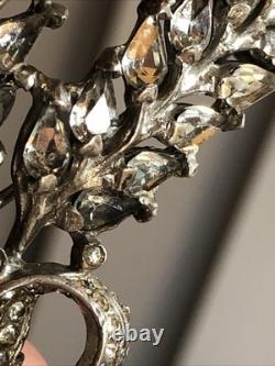 39. Rare TRIFARI ALFRED PHILIPPE Sterling 925 Wheat Ears White Rhinestone Pin
