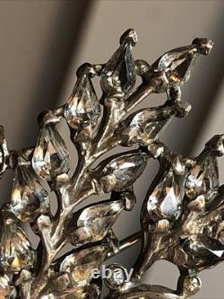 39. Rare TRIFARI ALFRED PHILIPPE Sterling 925 Wheat Ears White Rhinestone Pin