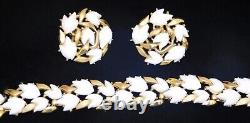 6063 Vtg Crown TRIFARI Necklace & Earring Set TULIPS! A. Philippe