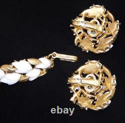 6063 Vtg Crown TRIFARI Necklace & Earring Set TULIPS! A. Philippe