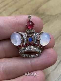 AS-IS! Crown Trifari Alfred Philippe Crown Brooch Gold Plated Vermeil Sterling