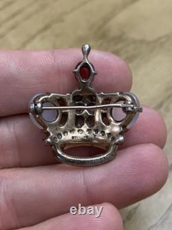 AS-IS! Crown Trifari Alfred Philippe Crown Brooch Gold Plated Vermeil Sterling