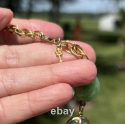 Alfred Philippe 1950s TRIFARI Jade Green LUCITE Waterfall Chandelier Necklace