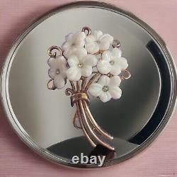 Alfred Philippe 1950s Trifari Patented Glass Forget Me Not Bouquet Brooch P5