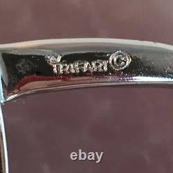 Alfred Philippe CROWN TRIFARI Clear Pink Fuchsia Flower Floral Flame Brooch Pin