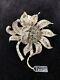 Alfred Philippe Crown Trifari 1940's Rhinestone Dahlia with Both Original Tags