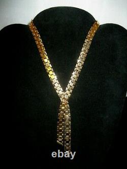 Alfred Philippe Crown Trifari Golden Honeycomb Tesselated Cravat Necklace
