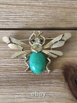 Alfred Philippe Crown Trifari Jelly Belly Insect Bug Brooch