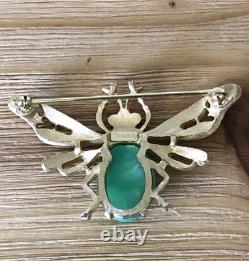 Alfred Philippe Crown Trifari Jelly Belly Insect Bug Brooch
