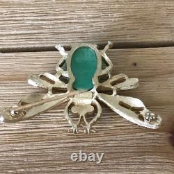 Alfred Philippe Crown Trifari Jelly Belly Insect Bug Brooch