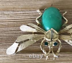 Alfred Philippe Crown Trifari Jelly Belly Insect Bug Brooch