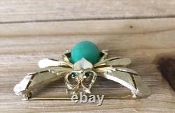 Alfred Philippe Crown Trifari Jelly Belly Insect Bug Brooch