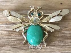 Alfred Philippe Crown Trifari Jelly Belly Insect Bug Brooch