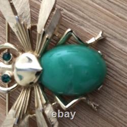 Alfred Philippe Crown Trifari Jelly Belly Insect Bug Brooch
