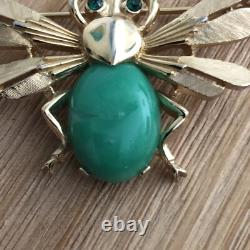 Alfred Philippe Crown Trifari Jelly Belly Insect Bug Brooch