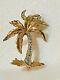 Alfred Philippe Crown Trifari Palm Tree with Crescent Moon Brooch Pin Pat Pend HTF