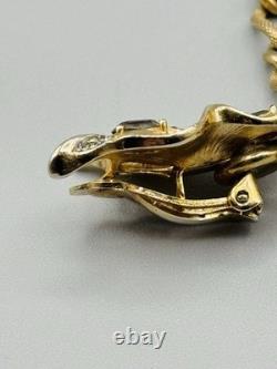 Alfred Philippe Crown Trifari RARE Butterfly Sweater Guards Smoky Rhinestone