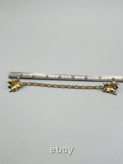 Alfred Philippe Crown Trifari RARE Butterfly Sweater Guards Smoky Rhinestone
