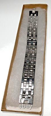 Alfred Philippe Crown Trifari Silvertone Cubist Bracelet