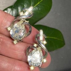 Alfred Philippe Crown Trifari Vintage Clip-On Earrings Estate Jewelry Pre-Owned