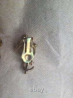 Alfred Philippe Crown Trifari Vintage Clip-On Earrings Estate Jewelry Pre-Owned