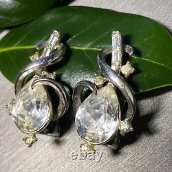 Alfred Philippe Crown Trifari Vintage Clip-On Earrings Estate Jewelry Pre-Owned