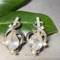 Alfred Philippe Crown Trifari Vintage Clip-On Earrings Estate Jewelry Pre-Owned