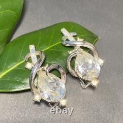 Alfred Philippe Crown Trifari Vintage Clip-On Earrings Estate Jewelry Pre-Owned