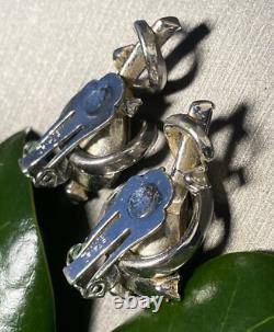 Alfred Philippe Crown Trifari Vintage Clip-On Earrings Estate Jewelry Pre-Owned