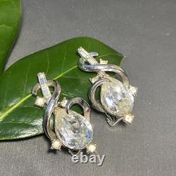 Alfred Philippe Crown Trifari Vintage Clip-On Earrings Estate Jewelry Pre-Owned