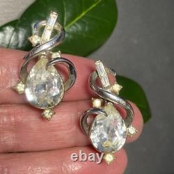 Alfred Philippe Crown Trifari Vintage Clip-On Earrings Estate Jewelry Pre-Owned