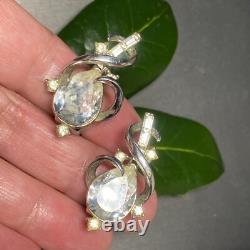 Alfred Philippe Crown Trifari Vintage Clip-On Earrings Estate Jewelry Pre-Owned