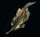 Alfred Philippe Designed Crown Trifari Sterling Silver Leaf Fur Brooch Pin