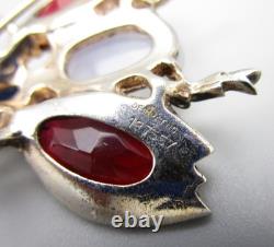 Alfred Philippe For Trifari Sterling Faux Moonstone Jelly Belly Bug Fly Brooch Alfred Philippe For Trifari Sterling Faux Moonstone Jelly Belly Bug Fly Brooch