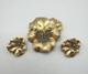 Alfred Philippe Rare Crown Trifari Pansy Rhinestone Brooch Pin Clip Earrings