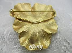 Alfred Philippe Rare Crown Trifari Pansy Rhinestone Brooch Pin Clip Earrings