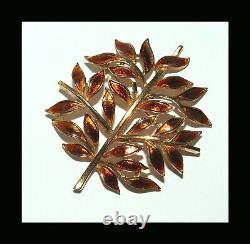 Alfred Philippe TRIFARI Enamel Leaves Pin Autumn Tree RARE Xmas Brooch