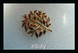 Alfred Philippe TRIFARI Enamel Leaves Pin Autumn Tree RARE Xmas Brooch