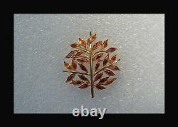 Alfred Philippe TRIFARI Enamel Leaves Pin Autumn Tree RARE Xmas Brooch