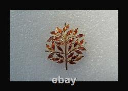 Alfred Philippe TRIFARI Enamel Leaves Pin Autumn Tree RARE Xmas Brooch