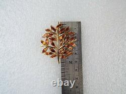 Alfred Philippe TRIFARI Enamel Leaves Pin Autumn Tree RARE Xmas Brooch