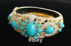 Alfred Philippe TRIFARI JEWELS OF INDIA FauxTurquoise Cabochon & Pearl Bracelet
