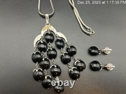 Alfred Philippe TRIFARI Lucite Waterfall Chandelier Necklace Earrings Bookpiece